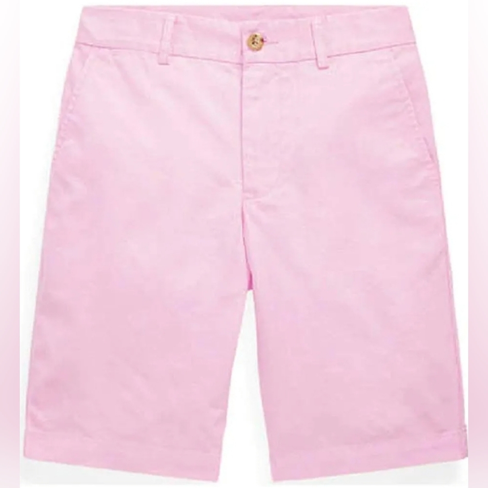 Polo Ralph Lauren Big Boys Straight Fit Flex Abrasion Twill Shorts Size 14 Pink